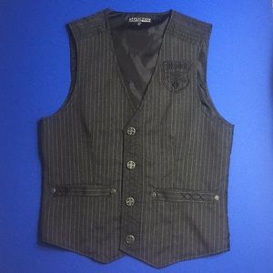 Affliction Pinstriped Vest